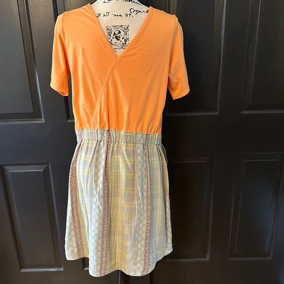 Woolrich women's Eco Rich Afterlight organic cotton short sleeve dress M(b4 - Picture 4 of 14